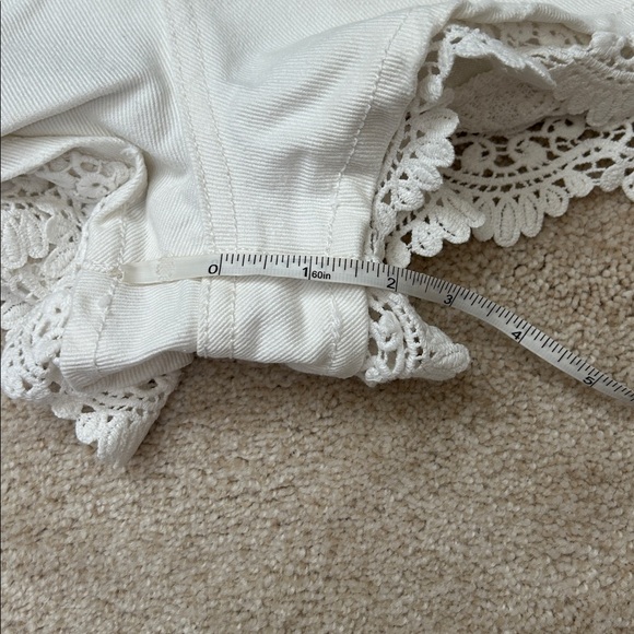Forever 21 White Jean Short - lace details - Picture 8 of 12